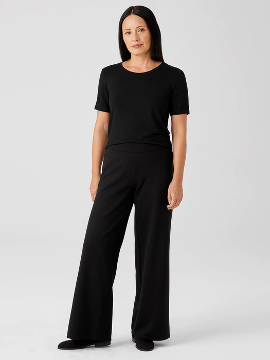 Washable Flex Ponte Wide-Leg Pant - Eileen Fisher Outlet