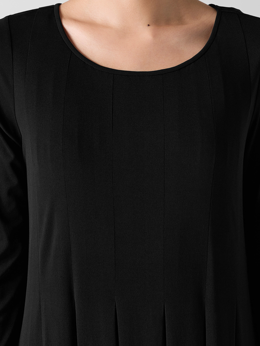 Stretch Silk Jersey Ballet Neck Dress - Eileen Fisher Outlet