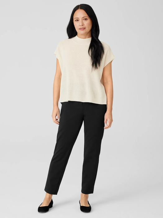 Cotton Blend Ponte Slim Pant - Eileen Fisher Outlet