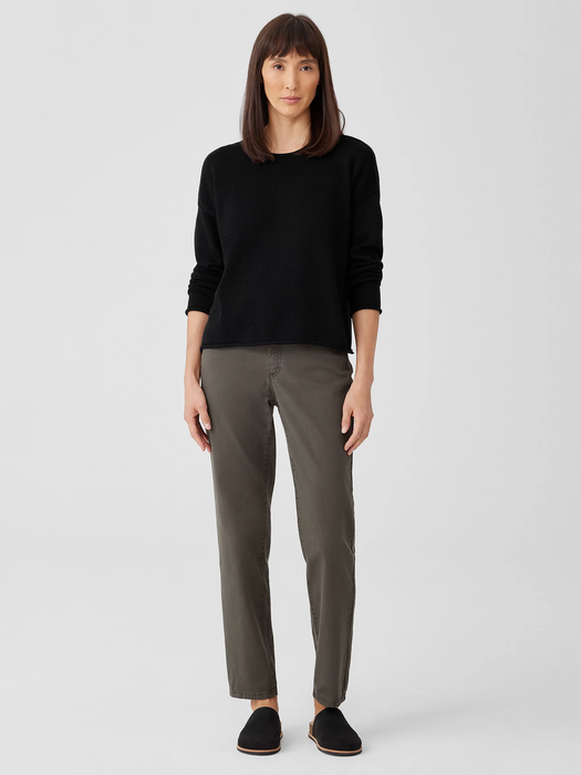 Peruvian Cotton Blend Crew Neck Top - Eileen Fisher Outlet