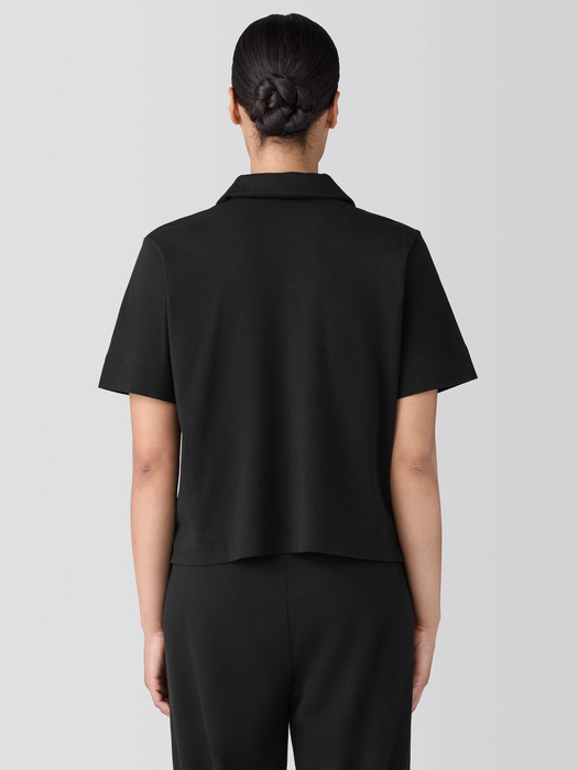 Organic Cotton Interlock Notch Collar Sleep Shirt - Eileen Fisher Outlet