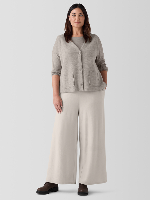 Felted Wool Jersey Wide-Leg Pant in Regenerative Wool - Eileen Fisher Outlet