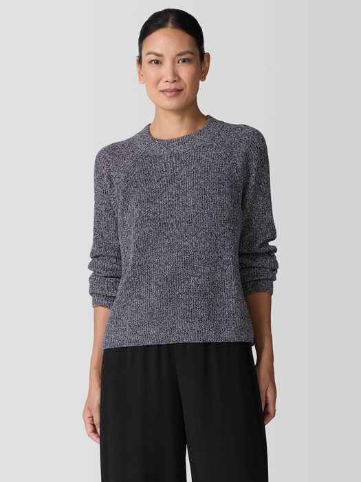 Recycled Cotton Twist Mock Neck Top - Eileen Fisher Outlet