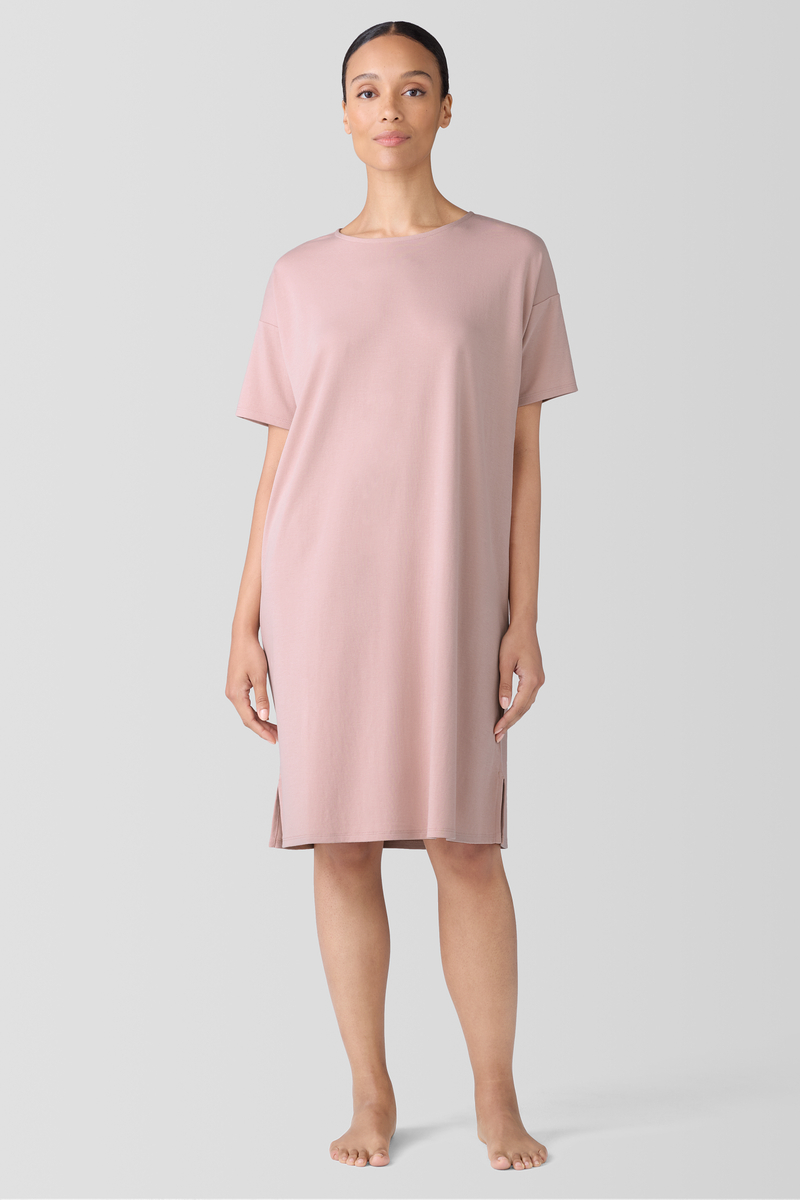 Mélange Lightweight Organic Cotton Terry Robe - Eileen Fisher Outlet