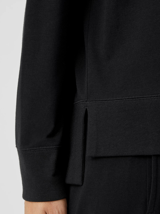 Traceable Cotton Jersey Crew Neck Top - Eileen Fisher Outlet