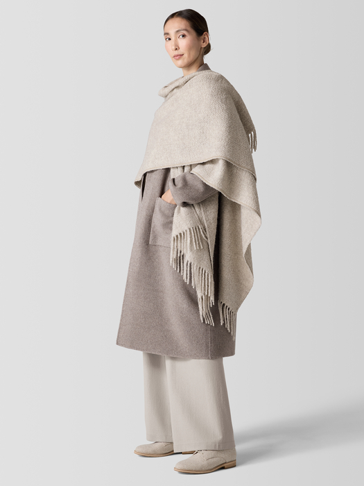 Alpaca Silk Boucle Poncho - Eileen Fisher Outlet