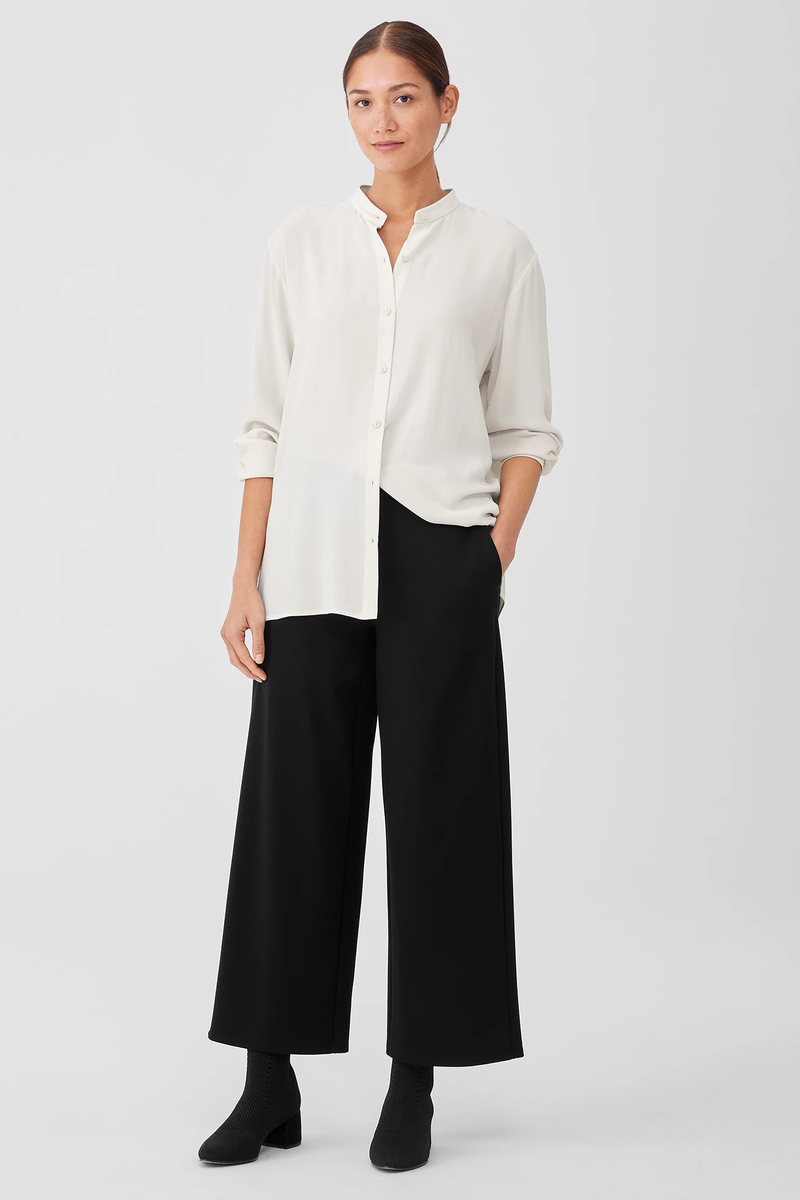 Washed Organic Cotton Poplin Shirt - Eileen Fisher Outlet