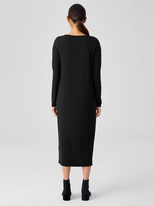 Stretch Jersey Knit Jewel Knit Dress - Eileen Fisher Outlet