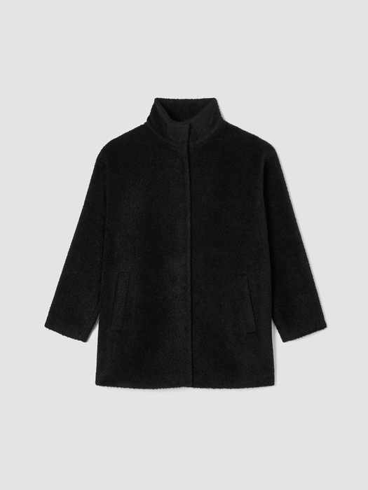 Fine Wool AlpacaStand Collar Coat - Eileen Fisher Outlet