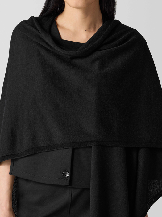 Fine Merino Poncho in Regenerative Wool - Eileen Fisher Outlet