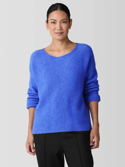 Cashmere Silk Bliss Bateau Neck Top - Eileen Fisher Outlet