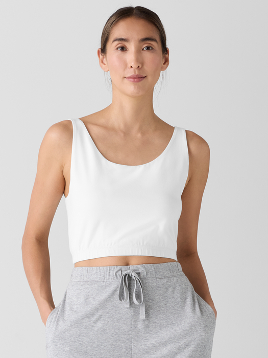 Organic Cotton Interlock Cropped Tank - Eileen Fisher Outlet