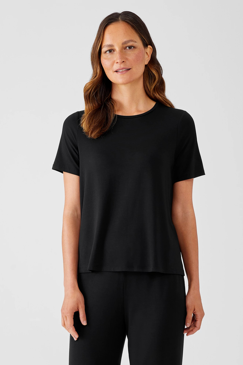 Washable Flex Ponte High Collar Jacket - Eileen Fisher Outlet