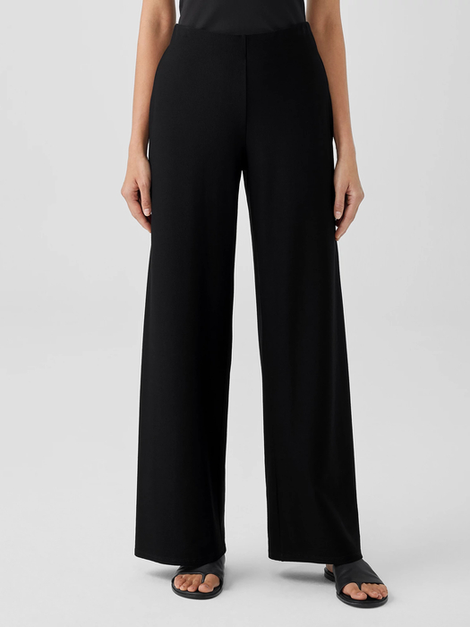 Washable Stretch Crepe High-Waisted Wide Pant - Eileen Fisher Outlet