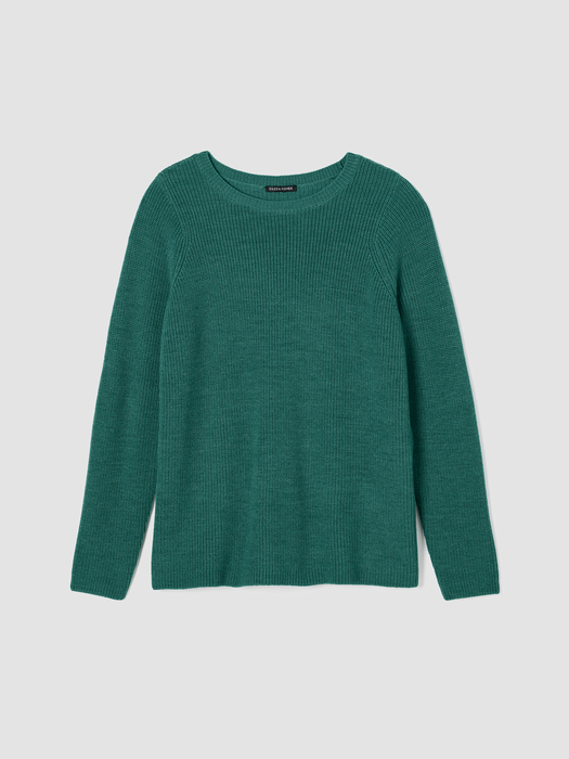 Merino Crew Neck Top in Regenerative Wool - Eileen Fisher Outlet