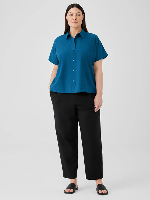 Cotton Blend Ponte Carrot Pant - Eileen Fisher Outlet