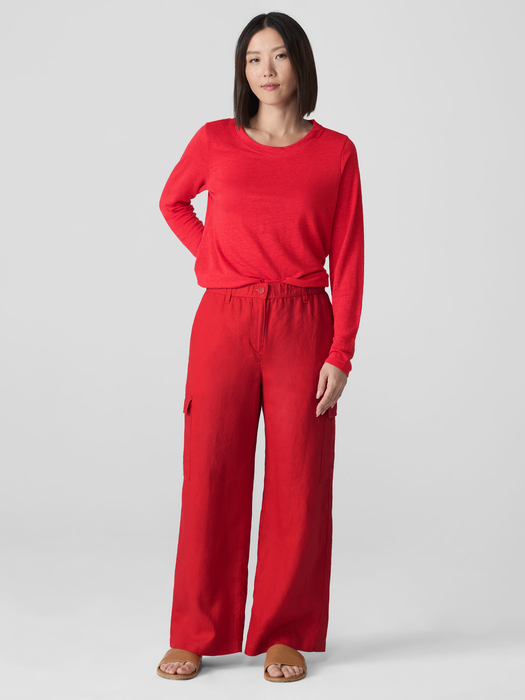 Organic Linen Cargo Pant - Eileen Fisher Outlet