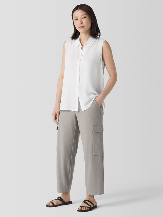Washable Stretch Crepe Cargo Pant - Eileen Fisher Outlet