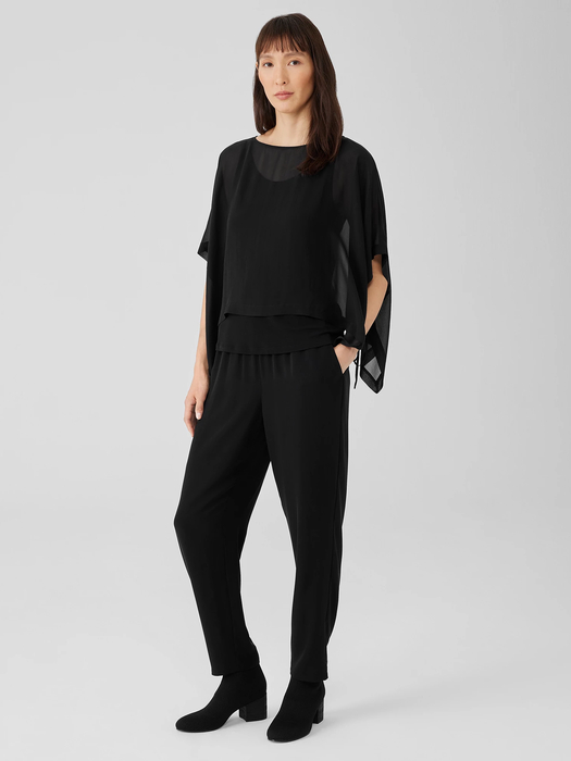 Sheer Silk Georgette Poncho - Eileen Fisher Outlet