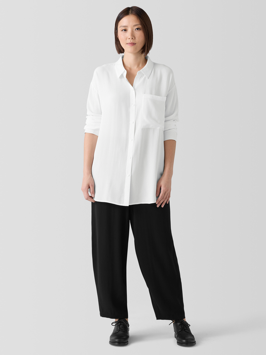 Silk Georgette Crepe Lantern Pant - Eileen Fisher Outlet