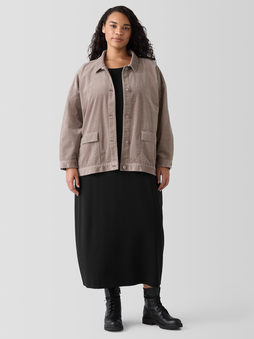 Organic Cotton Corduroy Classic Collar Jacket - Eileen Fisher Outlet