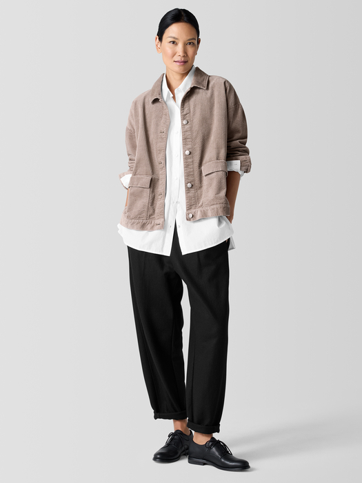 Organic Cotton Corduroy Classic Collar Jacket - Eileen Fisher Outlet
