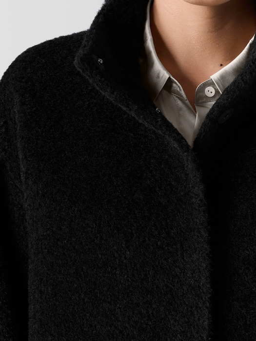 Fine Wool AlpacaStand Collar Coat - Eileen Fisher Outlet