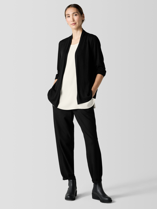 Fine Merino Cardigan in Regenerative Wool - Eileen Fisher Outlet