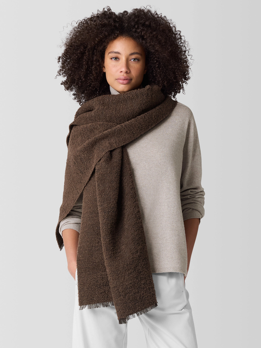Fluffy Boucle Scarf - Eileen Fisher Outlet