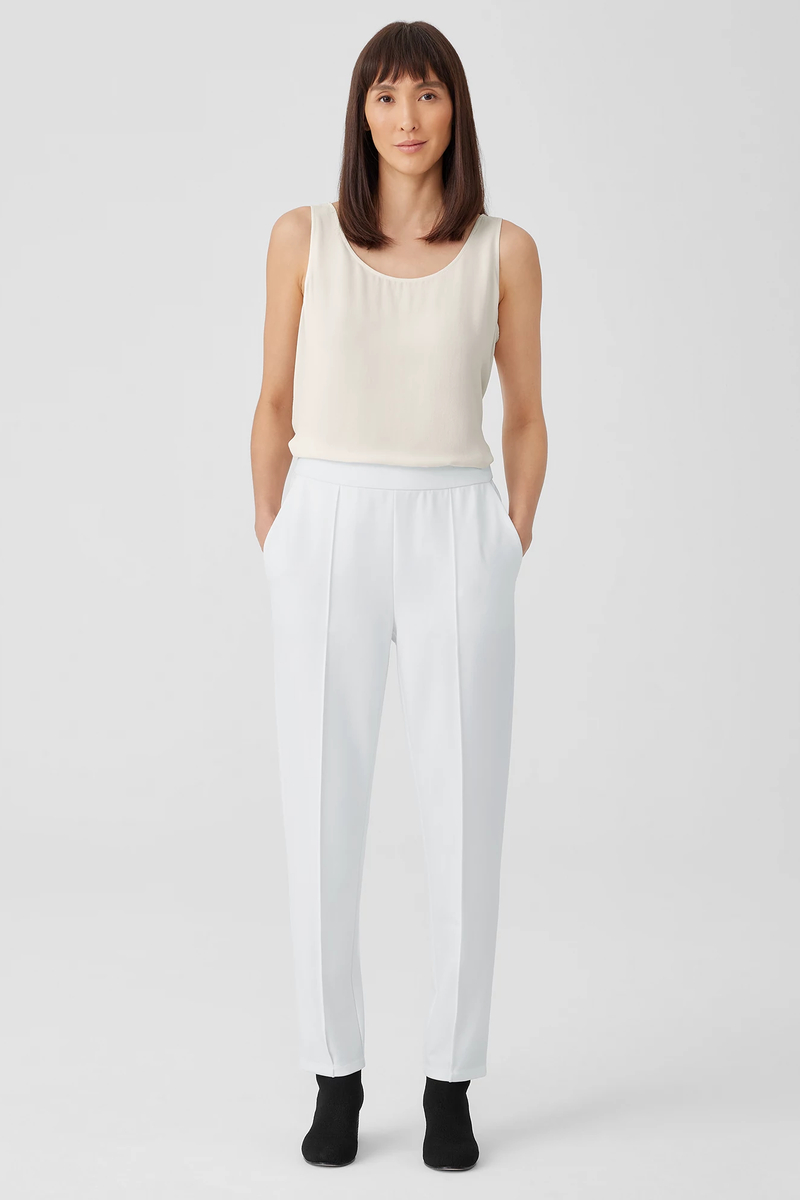 Silk Georgette Crepe Scoop Neck Tank - Eileen Fisher Outlet