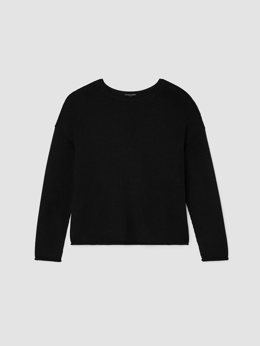 Peruvian Cotton Blend Crew Neck Top - Eileen Fisher Outlet