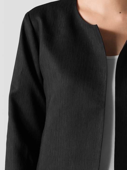 Textured Silk Weave Jacket - Eileen Fisher Outlet