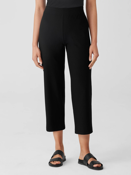 Washable Stretch Crepe Straight Pant with Yoke - Eileen Fisher Outlet