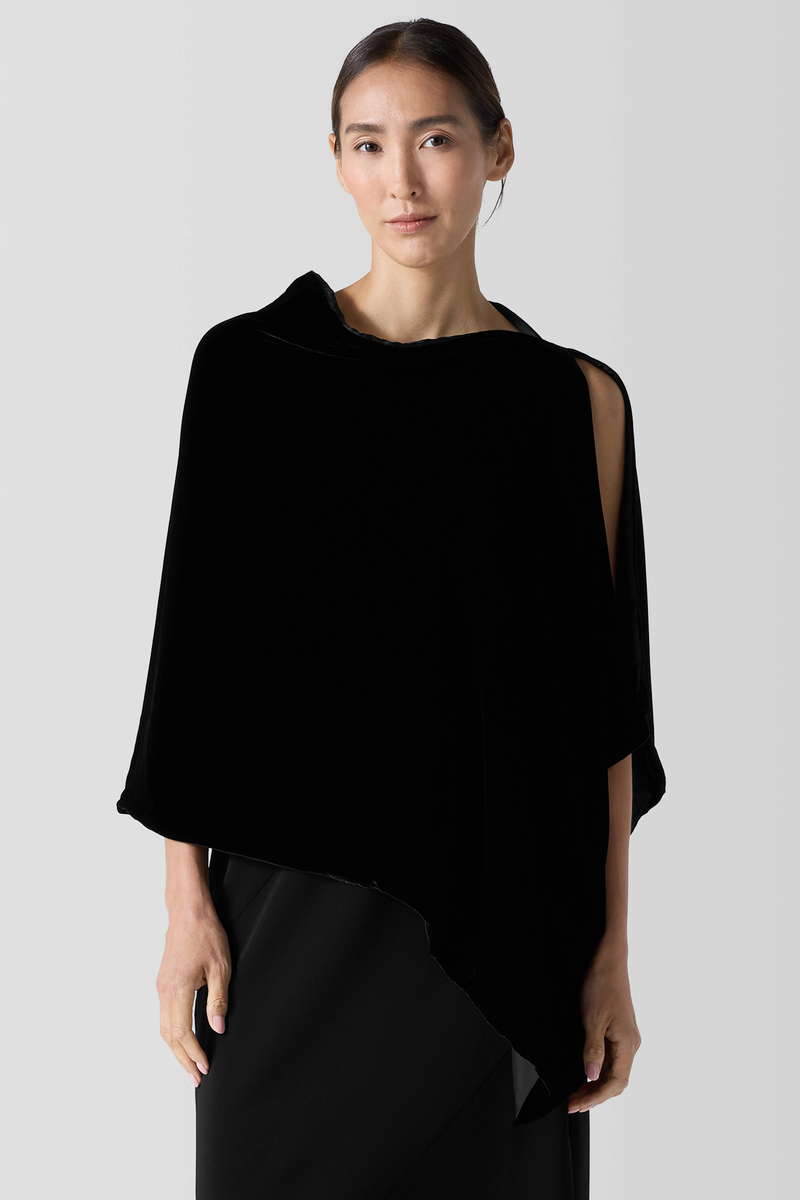 Striated Silk Satin Bateau Neck Dress - Eileen Fisher Outlet