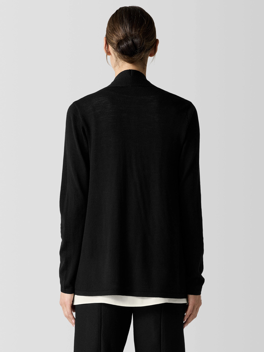 Fine Merino Cardigan in Regenerative Wool - Eileen Fisher Outlet