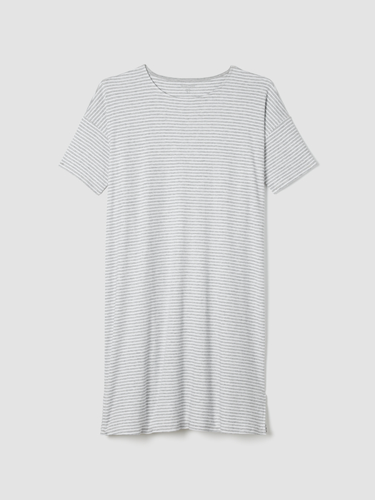Striped Organic Cotton Interlock Sleep Dress - Eileen Fisher Outlet