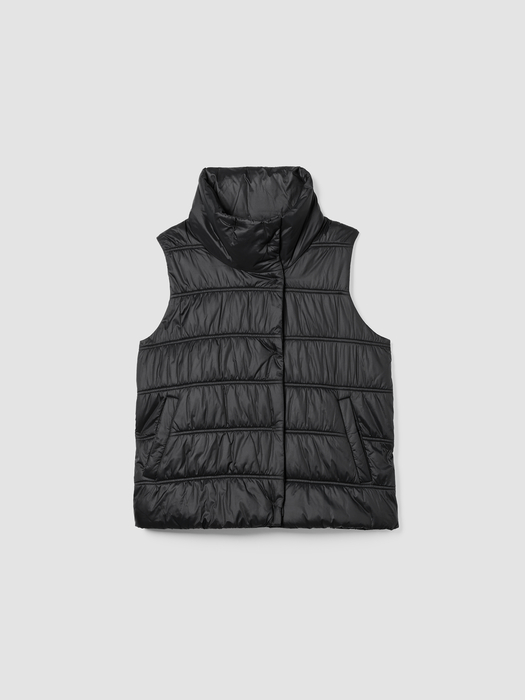 Eggshell Recycled Nylon Stand Collar Vest - Eileen Fisher Outlet