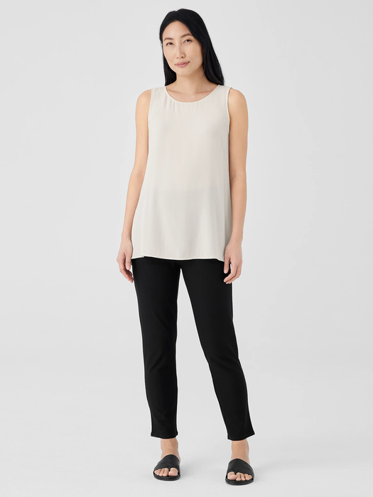 Washable Stretch Crepe High-Waisted Pant - Eileen Fisher Outlet