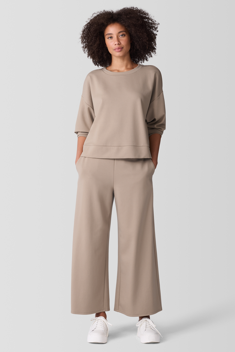 Mélange Fine Organic Cotton JerseyLong-Sleeve Tee - Eileen Fisher Outlet