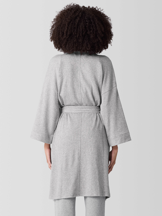 Mélange Lightweight Organic Cotton Terry Robe - Eileen Fisher Outlet