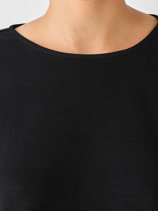 Cozy Organic Cotton Interlock Box-Top - Eileen Fisher Outlet