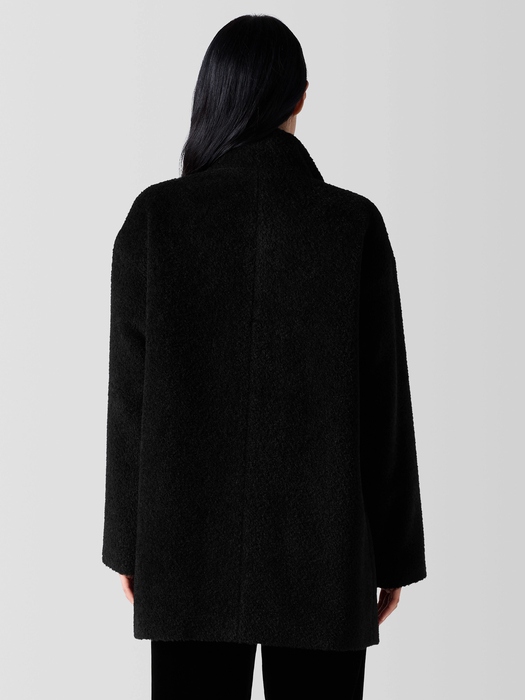 Fine Wool AlpacaStand Collar Coat - Eileen Fisher Outlet