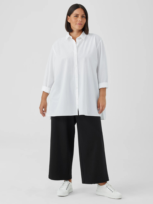 Washed Organic Cotton Poplin Classic Collar Shirt - Eileen Fisher Outlet