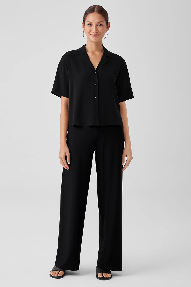 Washed Organic Cotton Poplin Classic Collar Shirt - Eileen Fisher Outlet