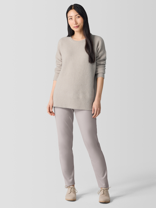Cashmere Silk Bliss Crew Neck Long Top - Eileen Fisher Outlet