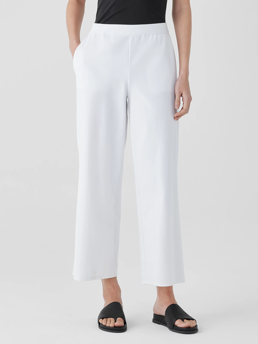Cotton Blend Ponte Wide-Leg Pant - Eileen Fisher Outlet