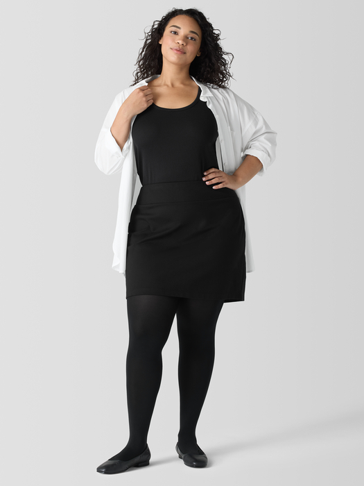 Washed Organic Cotton Poplin Classic Collar Long Shirt - Eileen Fisher Outlet