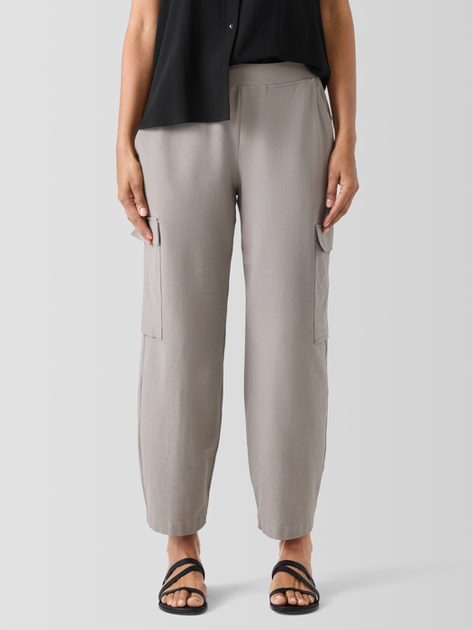 Washable Stretch Crepe Cargo Pant - Eileen Fisher Outlet