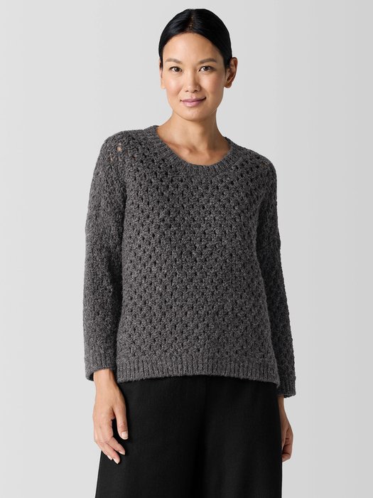 Peruvian Alpaca Crew Neck Top - Eileen Fisher Outlet