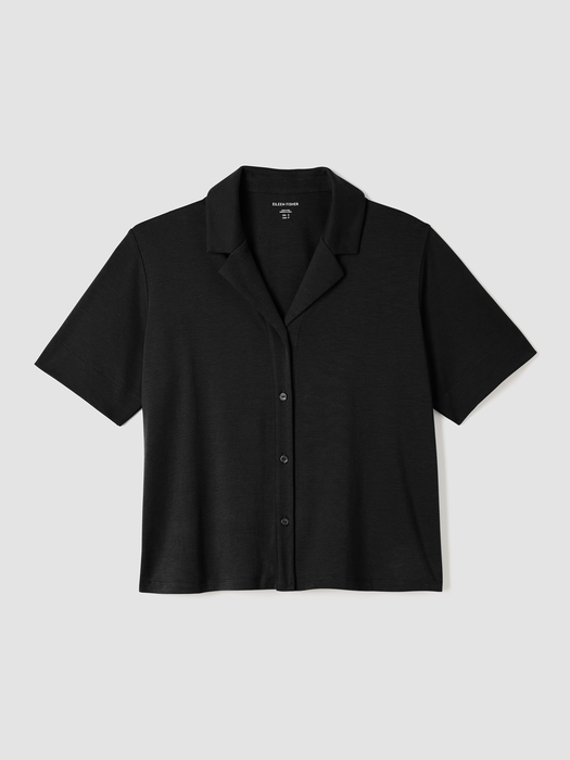 Organic Cotton Interlock Notch Collar Sleep Shirt - Eileen Fisher Outlet